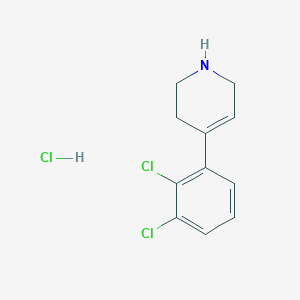molecular formula C11H12Cl3N B8259108 4-(2,3-Dichlorophenyl)-1,2,3,6-tetrahydropyridine hydrochloride 