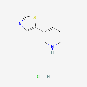 molecular formula C8H11ClN2S B8259112 5-(1,2,5,6-Tetrahydropyridin-3-yl)thiazole hydrochloride 