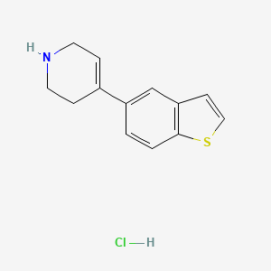 molecular formula C13H14ClNS B8259116 4-(Benzo[b]thiophen-5-yl)-1,2,3,6-tetrahydropyridine hydrochloride 