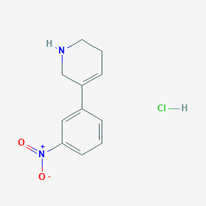 molecular formula C11H13ClN2O2 B8259150 5-(3-Nitrophenyl)-1,2,3,6-tetrahydropyridine hydrochloride 