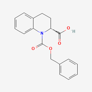 molecular formula C18H17NO4 B8259162 (R)-1-((Benzyloxy)carbonyl)-1,2,3,4-tetrahydroquinoline-2-carboxylic acid 