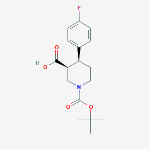 molecular formula C17H22FNO4 B8259205 (3S,4S)-1-(tert-Butoxycarbonyl)-4-(4-fluorophenyl)piperidine-3-carboxylic acid 