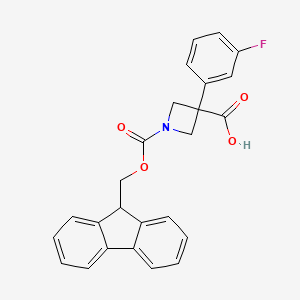 1-(((9H-fluoren-9-yl)methoxy)carbonyl)-3-(3-fluorophenyl)azetidine-3-carboxylic acid
