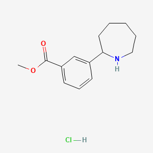 molecular formula C14H20ClNO2 B8259258 Methyl 3-(azepan-2-yl)benzoate hydrochloride 