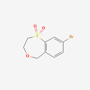 molecular formula C9H9BrO3S B8259263 8-Bromo-3,5-dihydro-2H-4,1benzoxathiepine 1,1-dioxide 