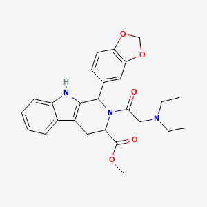 1H-Pyrido[3,4-b]indole-3-carboxylic acid, 1-(1,3-benzodioxol-5-yl)-2-[2-(diethylamino)acetyl]-2,3,4,9-tetrahydro-, methyl ester