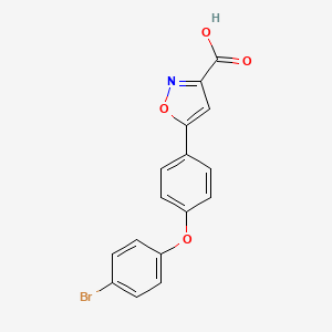 molecular formula C16H10BrNO4 B8259338 3-Isoxazolecarboxylic acid, 5-[4-(4-bromophenoxy)phenyl]- CAS No. 925001-08-7