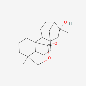 6-Hydroxy-6,12-dimethyl-14-oxapentacyclo[10.3.3.15,8.01,11.02,8]nonadecan-15-one