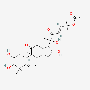 molecular formula C32H48O8 B8259475 19-Norlanosta-5,23-diene-11,22-dione,25-(acetyloxy)-2,3,16,20-tetrahydroxy-9-methyl-,(2b,3a,9b,10a,16a,23E)- 