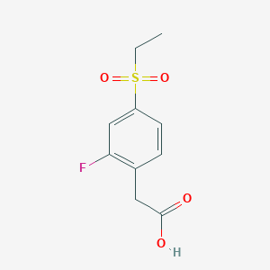 molecular formula C10H11FO4S B8259501 2-(4-Ethylsulfonyl-2-fluorophenyl)acetic acid 