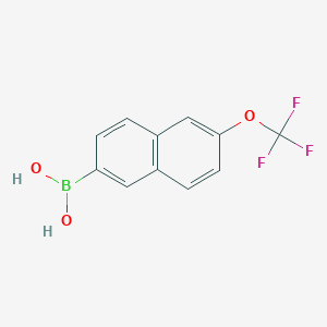 molecular formula C11H8BF3O3 B8259605 (6-(Trifluoromethoxy)naphthalen-2-yl)boronic acid 