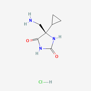 (5R)-5-(aminomethyl)-5-cyclopropyl-imidazolidine-2,4-dione hydrochloride