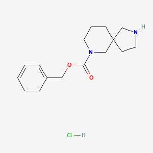 molecular formula C16H23ClN2O2 B8259671 Benzyl 2,7-diazaspiro[4.5]decane-7-carboxylate;hydrochloride 