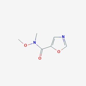 molecular formula C6H8N2O3 B8259751 N-methoxy-N-methyl-1,3-oxazole-5-carboxamide 
