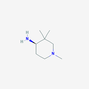 molecular formula C8H18N2 B8259755 (4R)-1,3,3-trimethylpiperidin-4-amine 