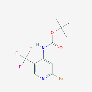 tert-butyl N-[2-bromo-5-(trifluoromethyl)pyridin-4-yl]carbamate