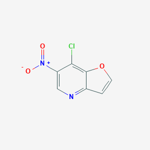 molecular formula C7H3ClN2O3 B8259839 7-Chloro-6-nitrofuro[3,2-b]pyridine 