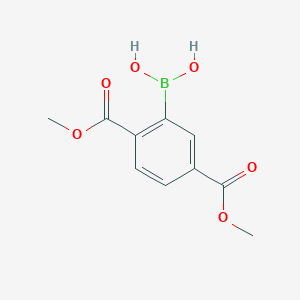 molecular formula C10H11BO6 B8259844 (2,5-Bis(methoxycarbonyl)phenyl)boronic acid 