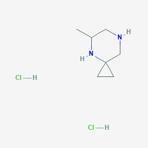 molecular formula C7H16Cl2N2 B8259868 5-Methyl-4,7-diazaspiro[2.5]octane dihydrochloride 