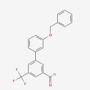 molecular formula C21H15F3O2 B8259997 3'-(Benzyloxy)-5-(trifluoromethyl)-[1,1'-biphenyl]-3-carbaldehyde 