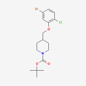 molecular formula C17H23BrClNO3 B8260004 tert-Butyl 4-((5-bromo-2-chlorophenoxy)methyl)piperidine-1-carboxylate 