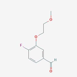 molecular formula C10H11FO3 B8260009 4-Fluoro-3-(2-methoxyethoxy)benzaldehyde 