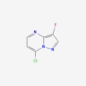 molecular formula C6H3ClFN3 B8260083 7-Chloro-3-fluoro-pyrazolo[1,5-a]pyrimidine 
