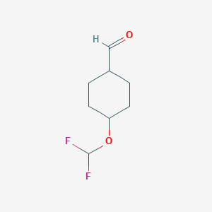 molecular formula C8H12F2O2 B8260094 4-(Difluoromethoxy)cyclohexane-1-carbaldehyde 