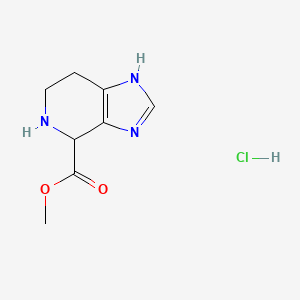 molecular formula C8H12ClN3O2 B8260131 3H-Imidazo[4,5-c]pyridine-4-carboxylic acid, 4,5,6,7-tetrahydro-, methyl ester, hydrochloride (1:2) 