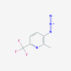 molecular formula C7H5F3N4 B8260136 3-Azido-2-methyl-6-(trifluoromethyl)pyridine 