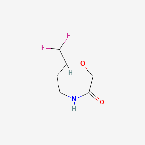 molecular formula C6H9F2NO2 B8260156 7-(Difluoromethyl)-1,4-oxazepan-3-one 
