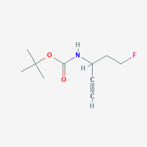 molecular formula C10H16FNO2 B8260158 tert-butyl N-(5-fluoropent-1-yn-3-yl)carbamate 