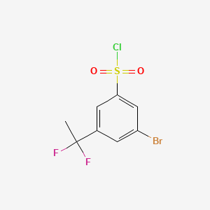molecular formula C8H6BrClF2O2S B8260162 3-Bromo-5-(1,1-difluoroethyl)benzenesulfonyl chloride 