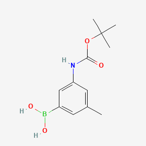 molecular formula C12H18BNO4 B8260198 (3-{[(Tert-butoxy)carbonyl]amino}-5-methylphenyl)boronic acid 