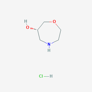 molecular formula C5H12ClNO2 B8260204 (S)-1,4-Oxazepan-6-ol hydrochloride 