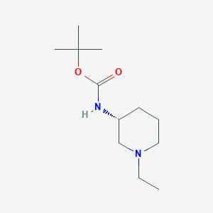 molecular formula C12H24N2O2 B8260214 Tert-butyl (R)-(1-ethylpiperidin-3-YL)carbamate 