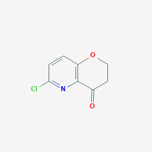 molecular formula C8H6ClNO2 B8260219 6-Chloro-2,3-dihydro-4H-pyrano[3,2-B]pyridin-4-one 