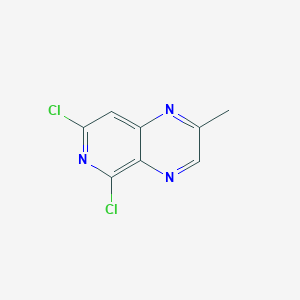 molecular formula C8H5Cl2N3 B8260231 5,7-Dichloro-2-methylpyrido[4,3-b]pyrazine 