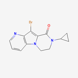 molecular formula C13H12BrN3O B8260238 10-Bromo-8-cyclopropyl-7,8-dihydropyrido[2',3':4,5]pyrrolo[1,2-a]pyrazin-9(6H)-one 