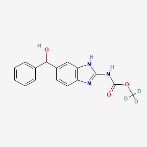 molecular formula C16H15N3O3 B8260258 5-Hydroxymebendazole D3 CAS No. 1173020-86-4