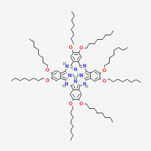 molecular formula C96H150N8O8 B8260274 2,3,9,10,16,17,23,24-Octakis(octyloxy)-6,13,20,32-tetrahydro-30H,31H-phthalocyanine 