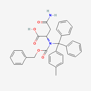 (2S)-4-amino-2-[[(4-methylphenyl)-diphenylmethyl]-phenylmethoxycarbonylamino]-4-oxobutanoic acid