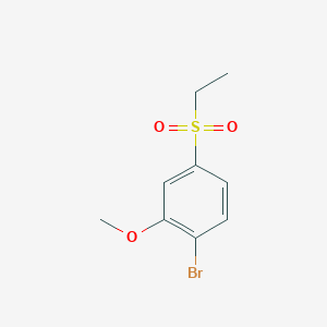 molecular formula C9H11BrO3S B8260406 1-Bromo-4-(ethylsulfonyl)-2-methoxybenzene 