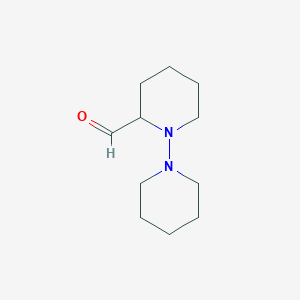 molecular formula C11H20N2O B8260430 1-Piperidin-1-ylpiperidine-2-carbaldehyde 