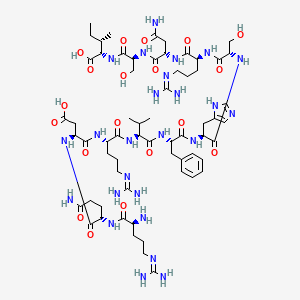 molecular formula C63H103N25O19 B8260435 H-Arg-Gln-Asp-Arg-Val-Phe-His-Ser-Arg-Asn-Ser-Ile-OH 