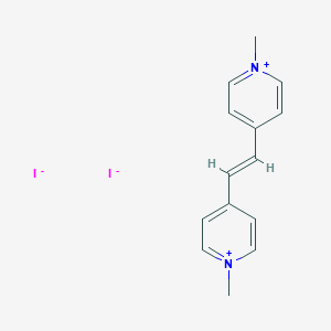 molecular formula C14H16I2N2 B8260488 Pyridinium, 4,4'-(1,2-ethenediyl)bis[1-methyl-, iodide (1:2) 