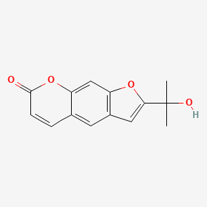 molecular formula C14H12O4 B8260501 2-(2-羟基丙烷-2-基)-7H-呋喃[3,2-g][1]苯并吡喃-7-酮 CAS No. 28664-60-0