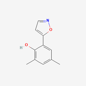 molecular formula C11H11NO2 B8260522 2-(Isoxazol-5-YL)-4,6-dimethylphenol CAS No. 288844-43-9