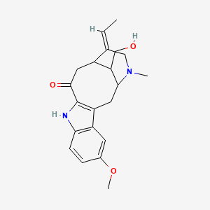 molecular formula C21H26N2O3 B8260550 (15Z)-15-ethylidene-18-(hydroxymethyl)-6-methoxy-17-methyl-10,17-diazatetracyclo[12.3.1.03,11.04,9]octadeca-3(11),4(9),5,7-tetraen-12-one 