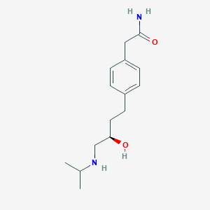 molecular formula C15H24N2O2 B8260552 2-[4-[(3R)-3-hydroxy-4-(propan-2-ylamino)butyl]phenyl]acetamide 